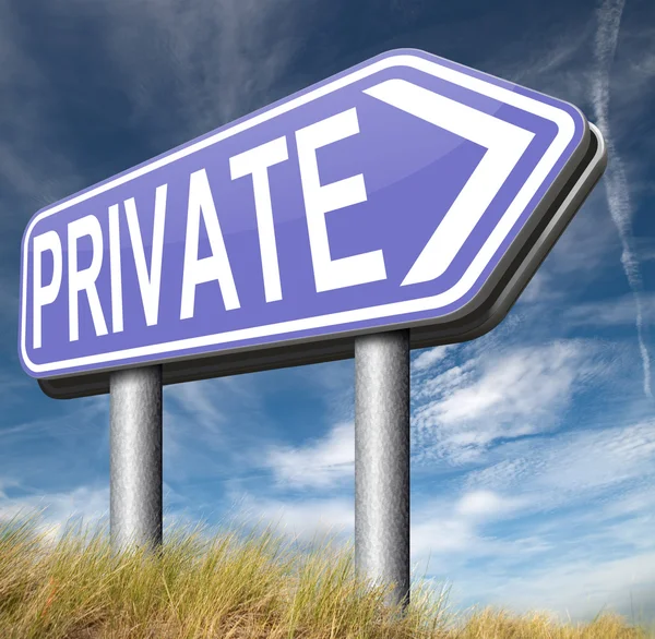 Private arrow sign — Stock Photo, Image