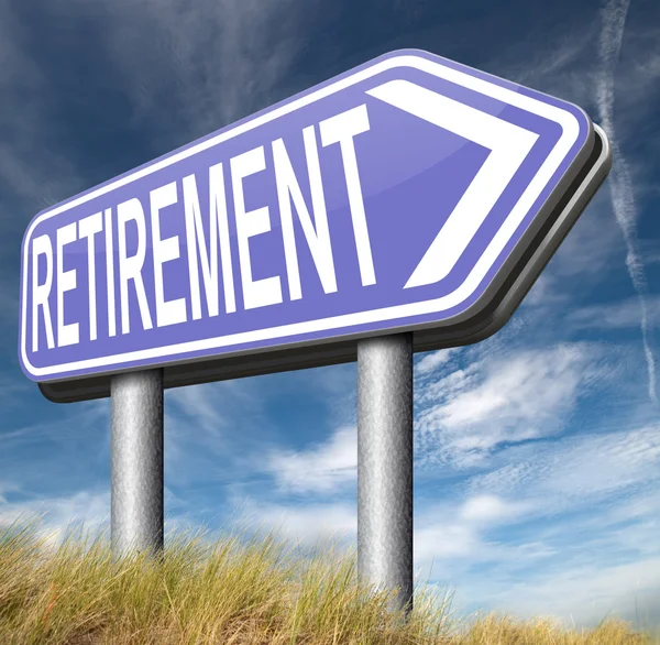 Retirement arrow sign — Stock Photo, Image