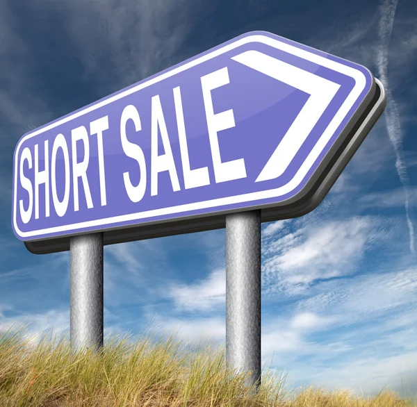 Short sale sign — Stock Photo, Image