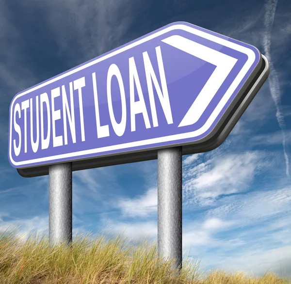 Studentské půjčky znamení — Stock fotografie