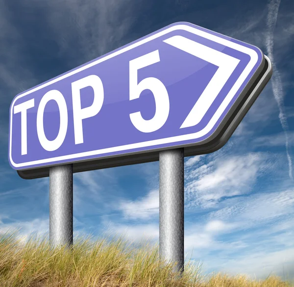 Top 5 charts — Stock Photo, Image