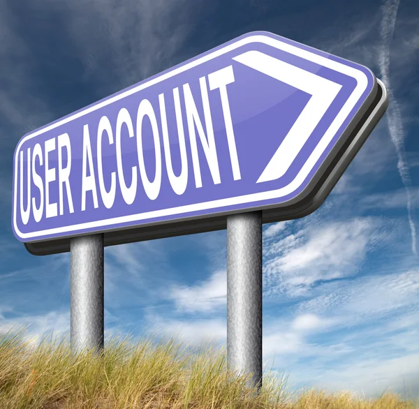 Your user account sign — Stock Photo, Image