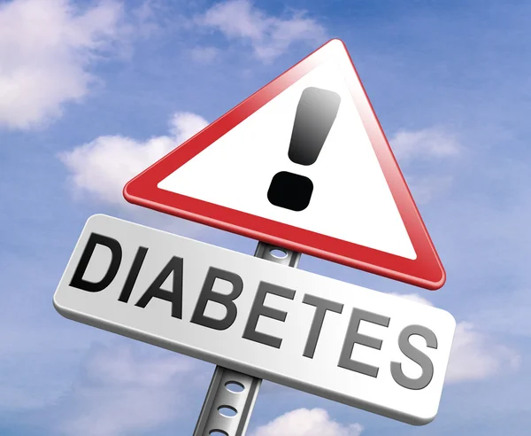 Stoppen met diabetes teken — Stockfoto