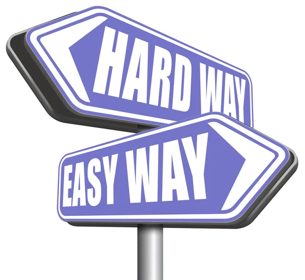 Easy or hard way  sign — Stock Photo, Image