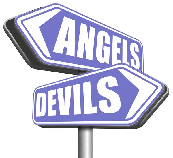 Devils and angels sign — Stock Photo, Image