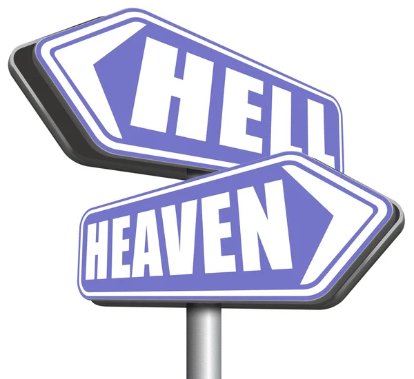 Heaven or Hell sign — Stock Photo, Image