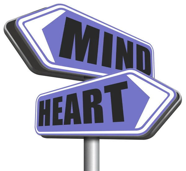 Heart over mind sign — Stock Photo, Image