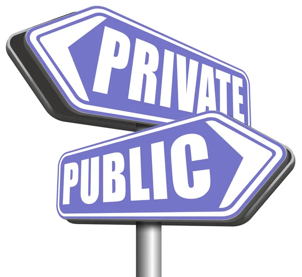 Private or public sign — Stock Photo, Image