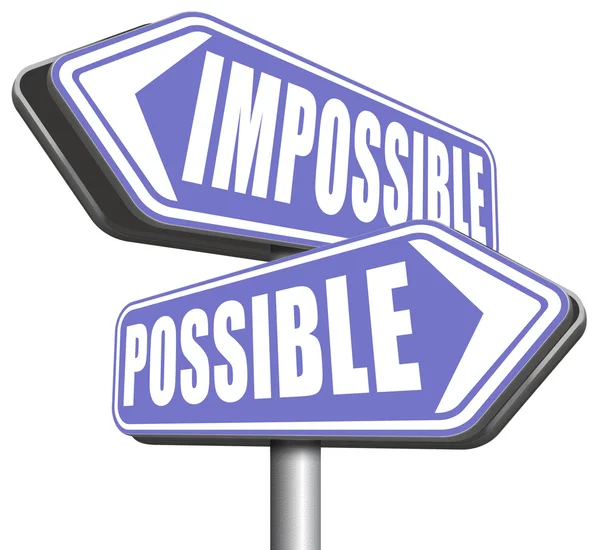 Possible or impossible sign — Stock Photo, Image