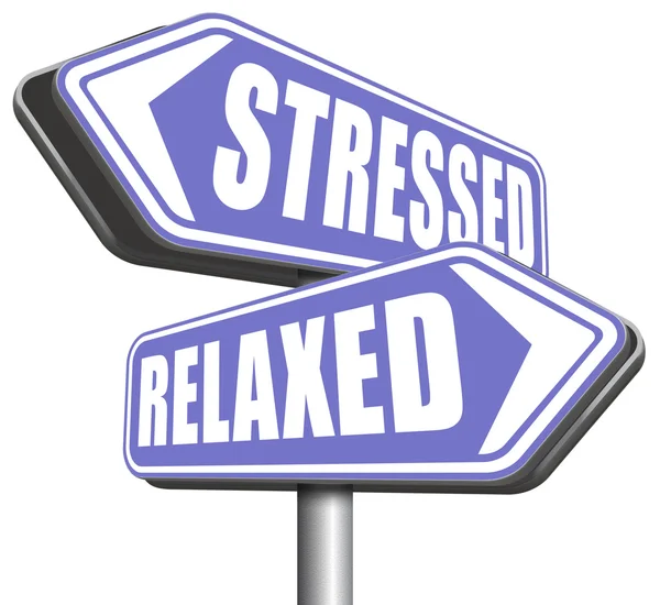 Stressed or relaxed sign — Stock Photo, Image