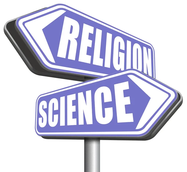 Religião ciência relação sinal — Fotografia de Stock