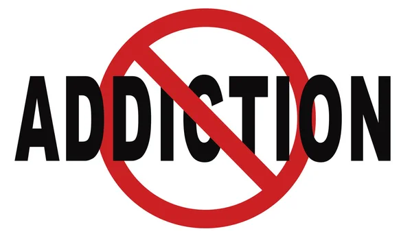 Detener signo de adicción —  Fotos de Stock