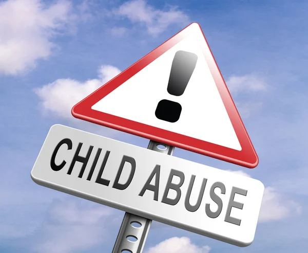 Stoppa barnet missbruk tecken — Stockfoto