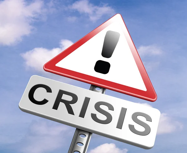Stop crisis sign — Stock Photo, Image