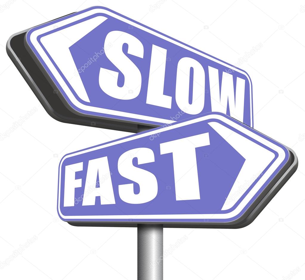 fast or slow sign