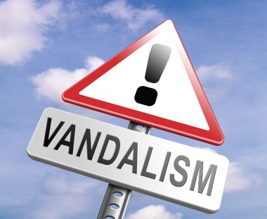 Vandalizm işaret durdurmak