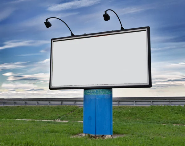 Blank road sign billboard — Stock Photo, Image