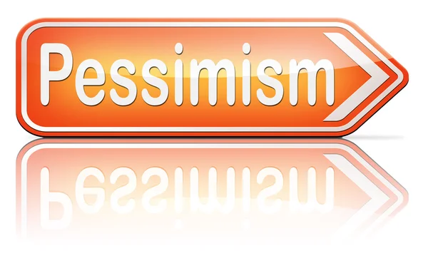 Pessimisme pensée pessimiste négative — Photo