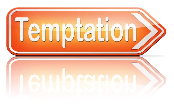 Temptation resist devil temptations — Stock Photo, Image