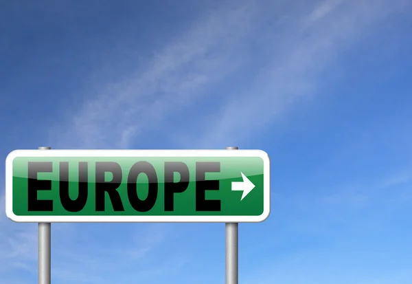 L'Europa indica la direzione da esplorare — Foto Stock