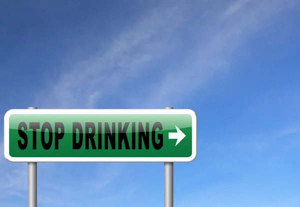 หยุดดื่มแบนเนอร์ — ภาพถ่ายสต็อก