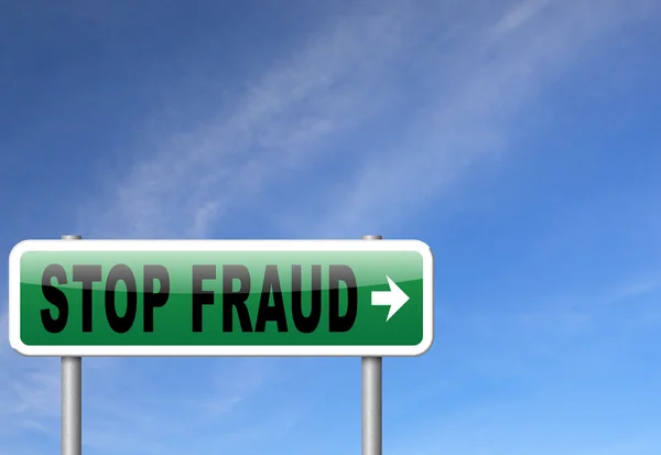 Stop fraude smeergeld — Stockfoto