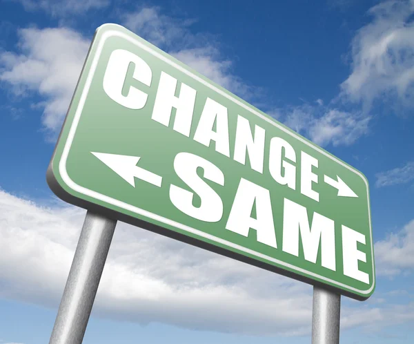 Change same road sign — Stock Photo, Image