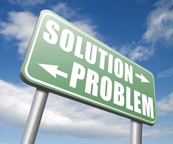 Finding solution for problem sign — Stock Photo, Image