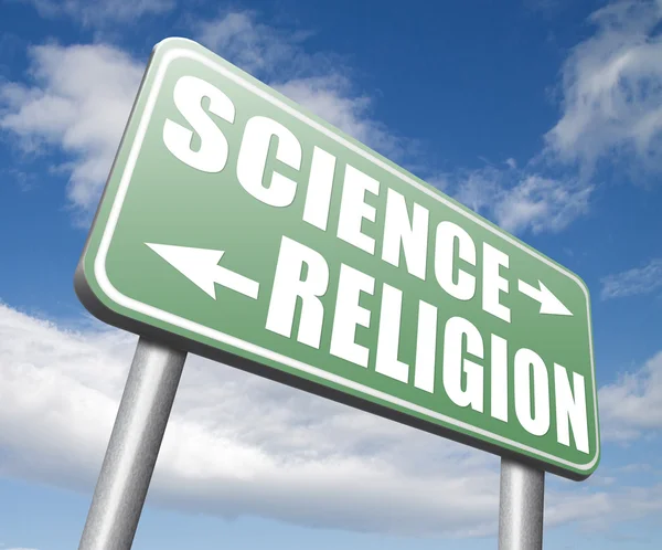 Ciencia religión relación signo — Foto de Stock