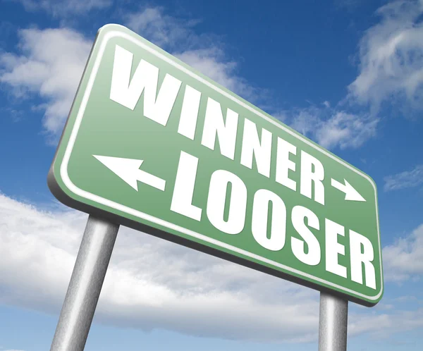 Zwycięzca luźniejsze wygrać lub stracić — Zdjęcie stockowe