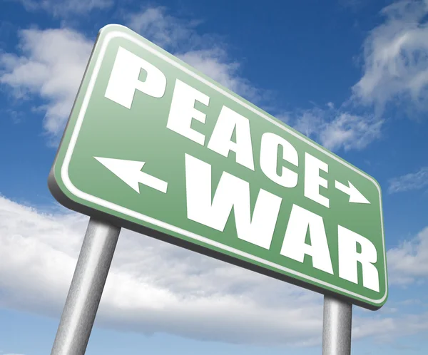 Savaş Barış çatışma bölgesi işareti okları — Stok fotoğraf