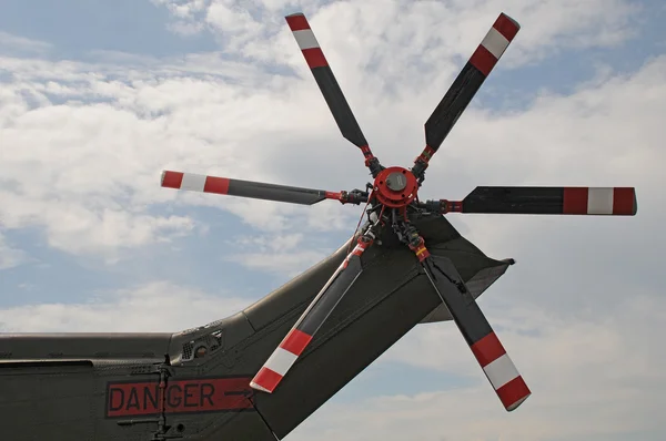 Tail rotors of an AgustaWestland AW101 Merlin Helicopter — Zdjęcie stockowe