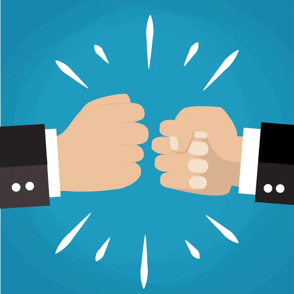 Two clenched fists in air punching. Royalty Free Stock Vectors