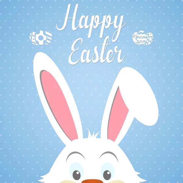 Tarjeta de Pascua feliz con orejas de conejo — Vector de stock