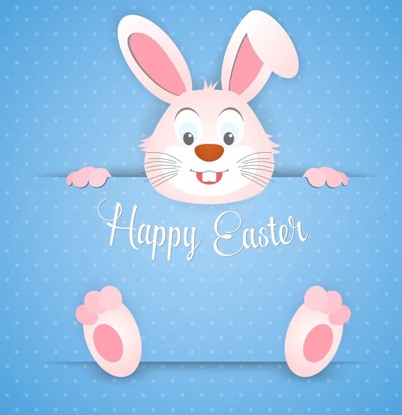 Happy Easter card with rabbit ears — Stock Vector