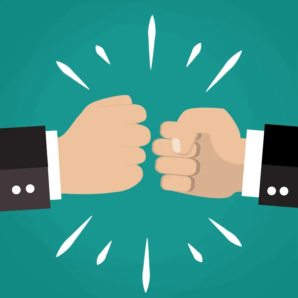 Two clenched fists in air punching. Royalty Free Stock Vectors