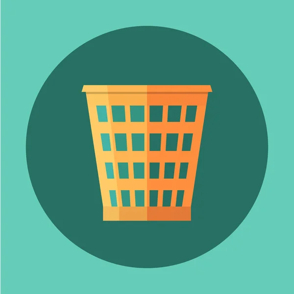 Lixeira Lixeira Lixo Flat ícone. Ilustração vetorial —  Vetores de Stock