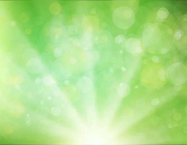 Gröna sunburst bakgrund — Stock vektor