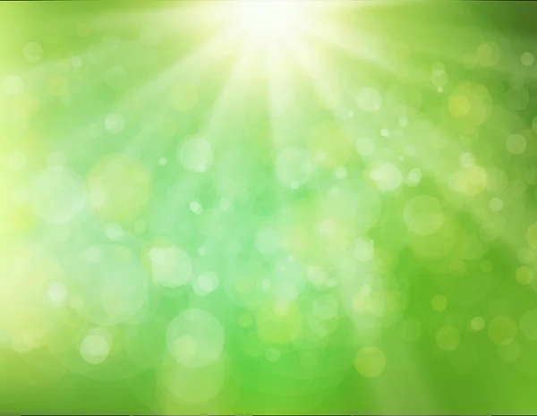 Green Sunburst Background — Stock Vector