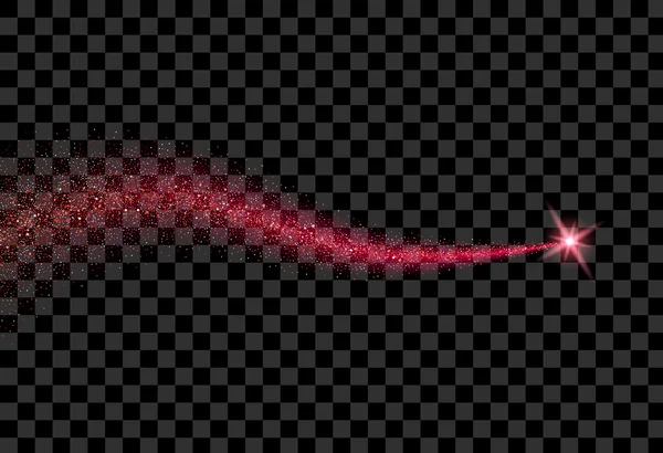 Une comète brillante avec de grandes poussières . — Image vectorielle