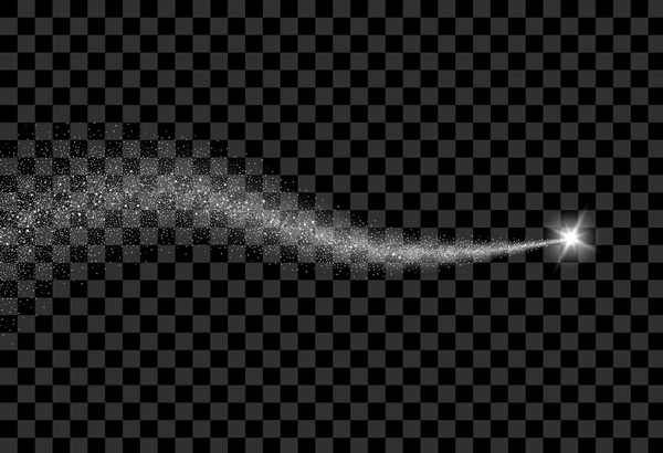 Jasná kometa s velkým prachem. — Stockový vektor