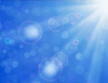 üzerinde mavi bir gökyüzü parlak güneş ile vektör arka plan