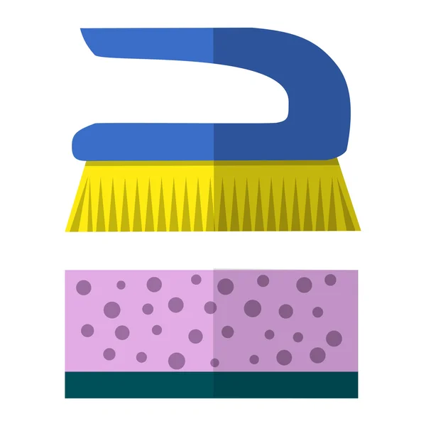 Two cleaning brushes hygiene tool — Stock Vector