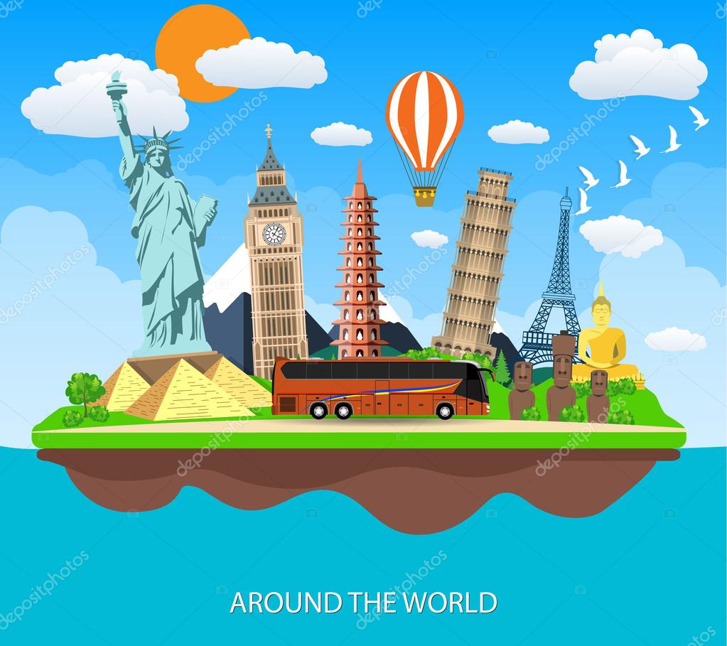 Travel to World. Stock Vector Image by ©drogatnev #106794908 Travel to World. Stock Vector Image by ©drogatnev #106794908