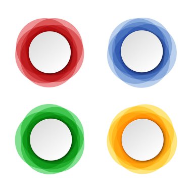 Yuvarlak renkli vektör şekilleri kümesi