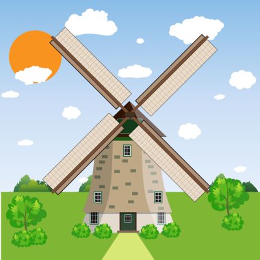 peyzaj tasarımı gökyüzü arka plan üzerinde,