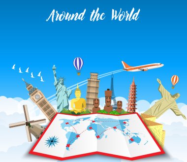 Dünya seyahat. Yaz tatil Planlama.