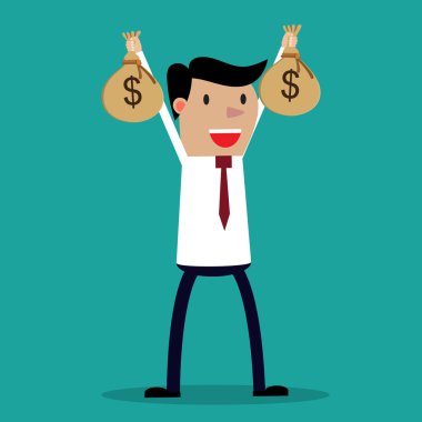 Para çantasını holding işadamı eller