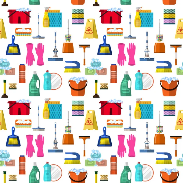 Cleaning  seamless pattern — Stock Vector