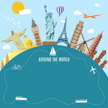 Dünya seyahat. Yaz tatil Planlama.